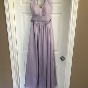 David's Bridal Vera Wang V Neck Halter Iris Sz 6
